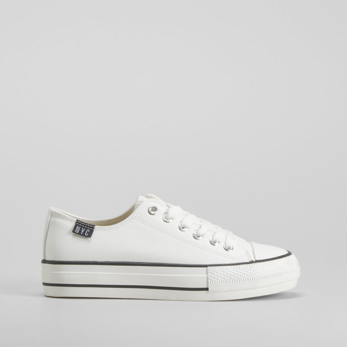 Zapatilla plataforma blanca NYC