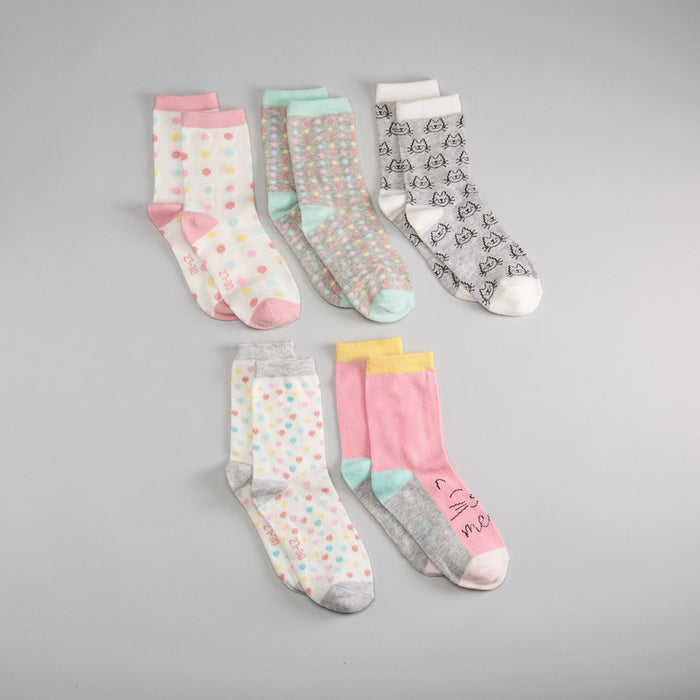 Pack 5 calcetines fantasía motas MKL