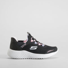 Deportiva slip ins bounder lavanda negra SKECHERS