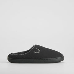 Zapatilla casa laurel bordado negra OLYNE