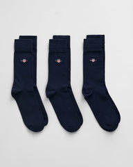 3-Pack Shield Socks in Navy
