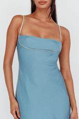 Linka Diamante Strap Maxi Dress Steel