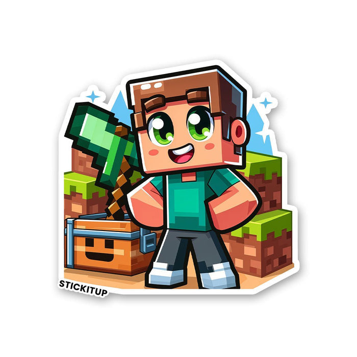 BLOCKY STEVE Sticker - Stickers | STICK IT UP