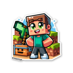BLOCKY STEVE Sticker - Stickers | STICK IT UP