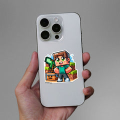 BLOCKY STEVE Sticker - Stickers | STICK IT UP