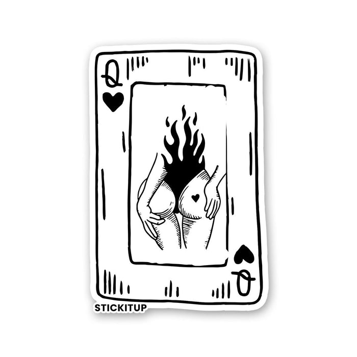 BURN CARD QUEEN Sticker - Stickers | STICK IT UP