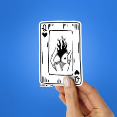 BURN CARD QUEEN Sticker - Stickers | STICK IT UP