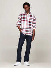 Check Oxford Shirt in Deep Rouge