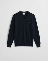 Classic V-Neck Sweater in Navy