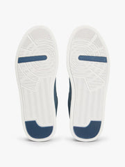 Contrast Heel Court Trainers in Blue