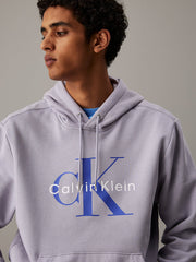 Cotton Fleece Monogram Hoodie in Lilac
