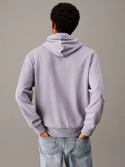Cotton Fleece Monogram Hoodie in Lilac