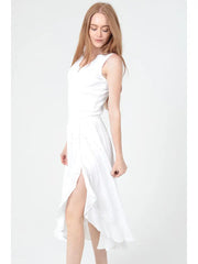 The Vanessa Embroidered Ruffle Midi Dress