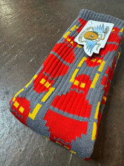 Digi Monster Grey Crew Socks