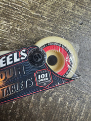 F4 101A Tablets 51mm White/ Red Wheels