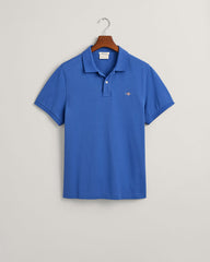 Fit Shield Piqué Polo in Rich Blue