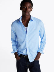 Flag Embroidery Shirt in Blue