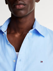 Flag Embroidery Shirt in Blue