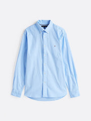 Flag Embroidery Shirt in Blue