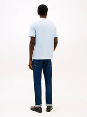 Flag Embroidery Tee in Blue