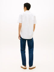 Flex Print Poplin Shirt in White