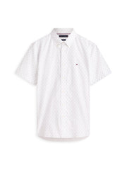 Flex Print Poplin Shirt in White