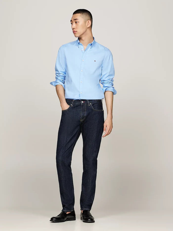 Flex Slim Dobby Shirt in Blue