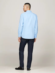 Flex Slim Dobby Shirt in Blue