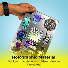 Football Love Holographic Stickers - Holographic stickers | STICK IT UP