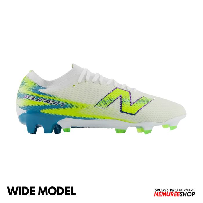 NEW BALANCE Football Shoes FURON TEAM FG V9 WIDE (WHITE / ALKALINE GREEN)
