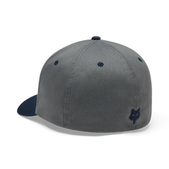 Fox Racing grey and navy snapback cap with fox logo, watersports beachwear for Whitstable Kent
