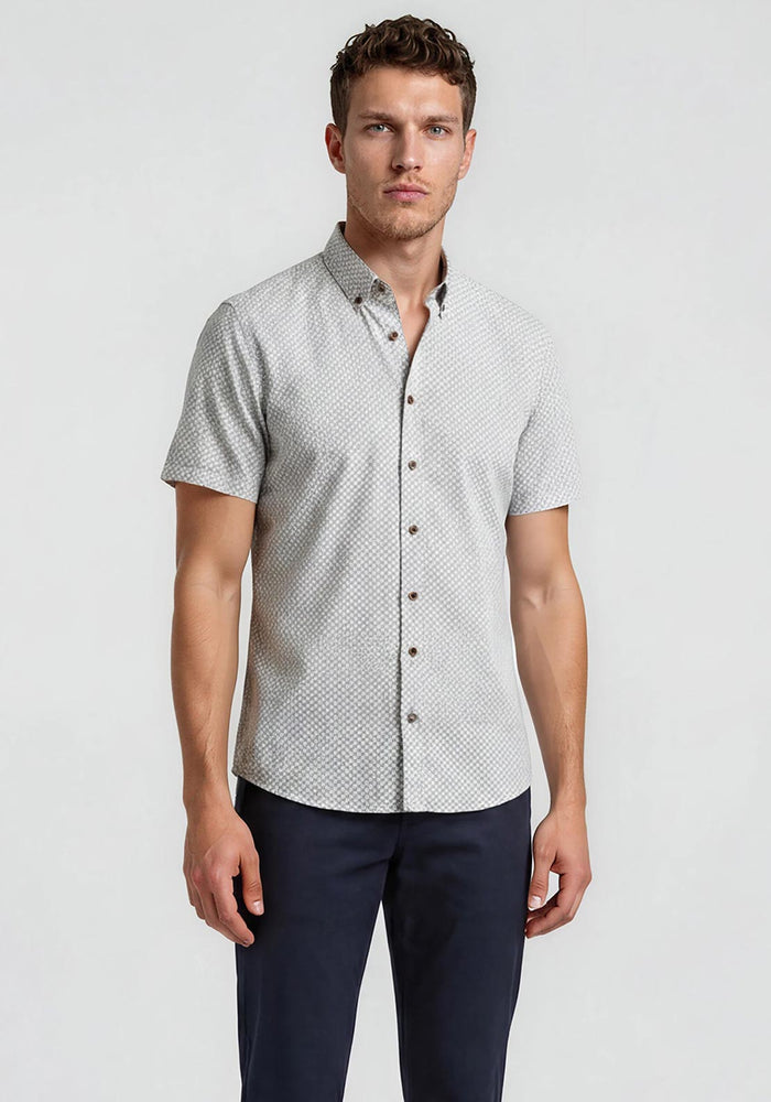 Geo Pattern Shirt in Beige