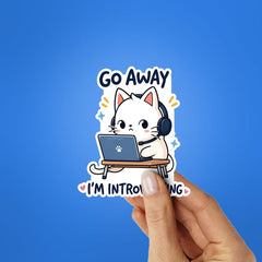 Go Away Im Introverting Sticker - Stickers | STICK IT UP