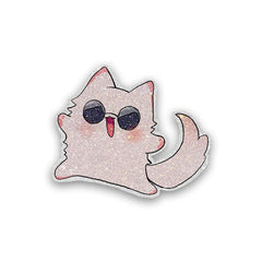 Gojo Cat Glitter Sticker - Glitter Stickers | STICK IT UP
