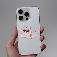 Gojo Cat Glitter Sticker - Glitter Stickers | STICK IT UP