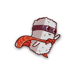 Hero Sushi Glitter Sticker - Glitter Stickers | STICK IT UP