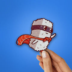 Hero Sushi Glitter Sticker - Glitter Stickers | STICK IT UP