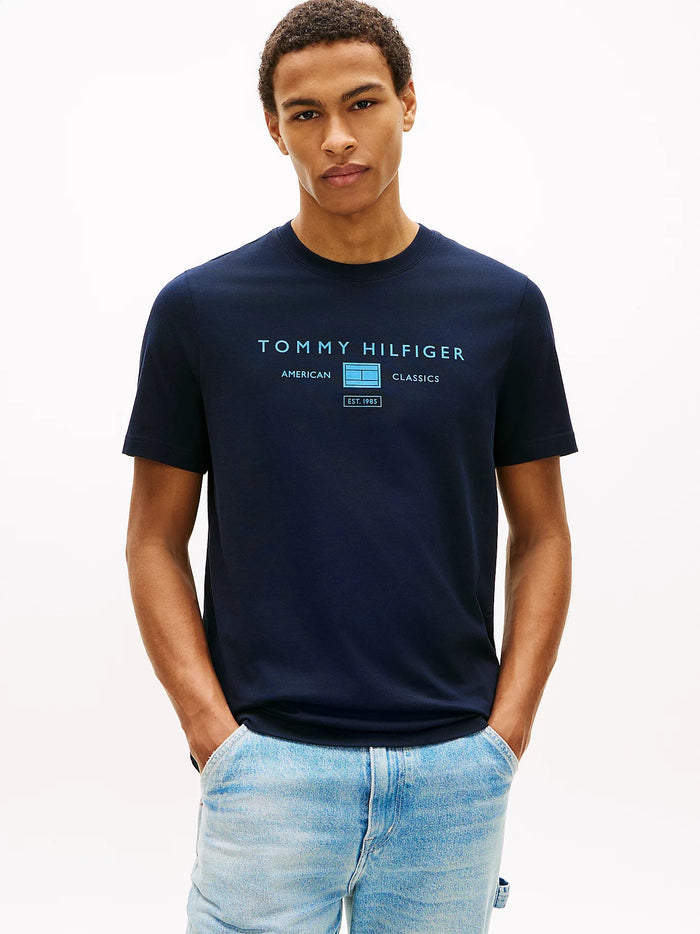 Jersey Logo Tee in Navy