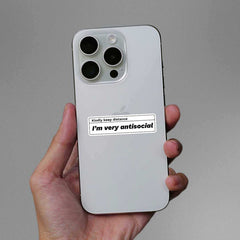 Kindly Keep Distance I'M Very Antisocial Sticker - Stickers | STICK IT UP