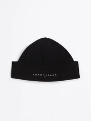 Logo Beanie Hat in Black