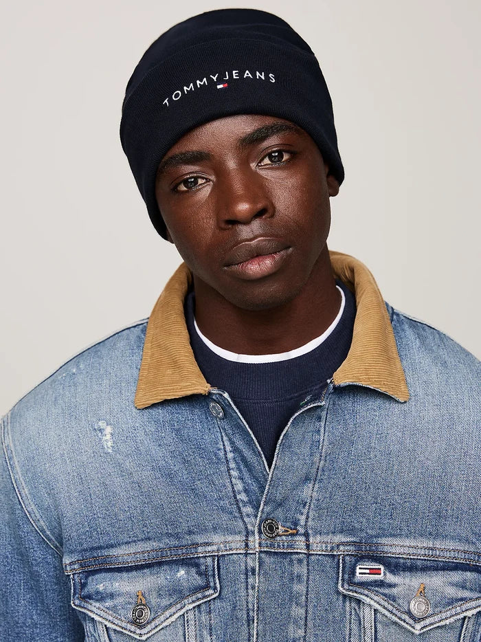 Logo Beanie Hat in Dark Navy