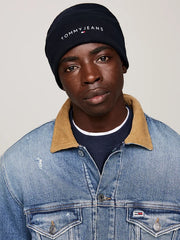Logo Beanie Hat in Dark Navy