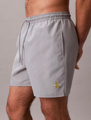 Medium Drawstring Swim Shorts in Grey