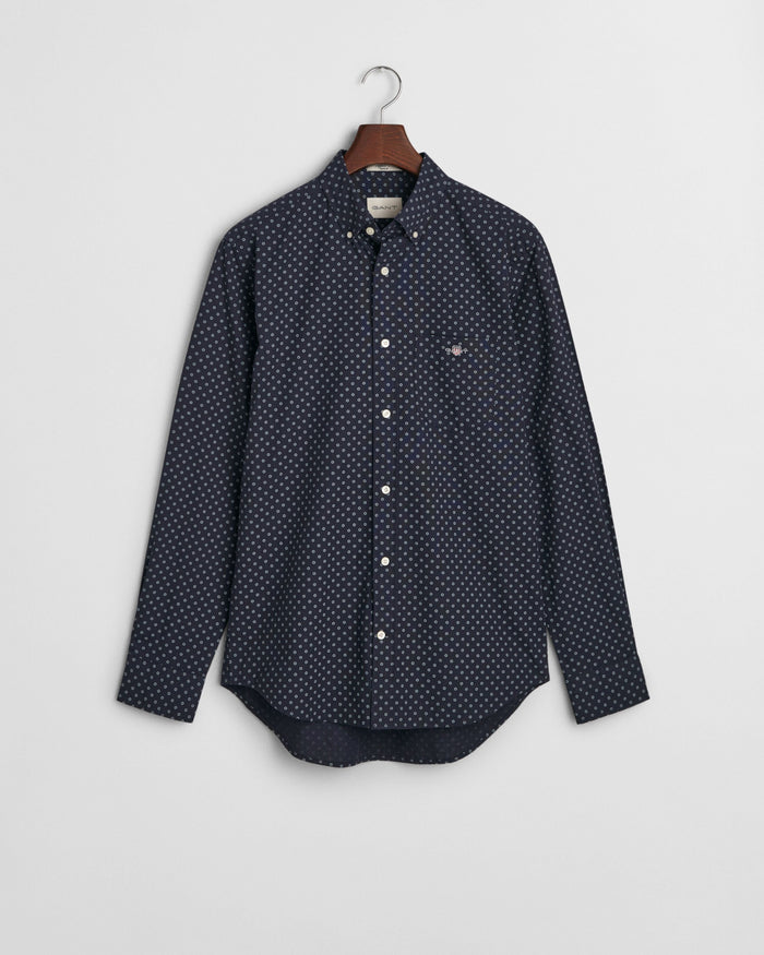 Micro Print Shirt in Navy