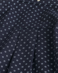 Micro Print Shirt in Navy