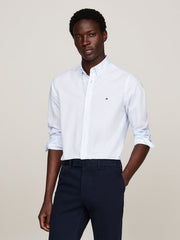 Micro Print Slim Fit Shirt in White