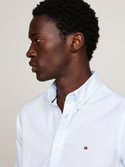 Micro Print Slim Fit Shirt in White