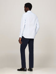 Micro Print Slim Fit Shirt in White