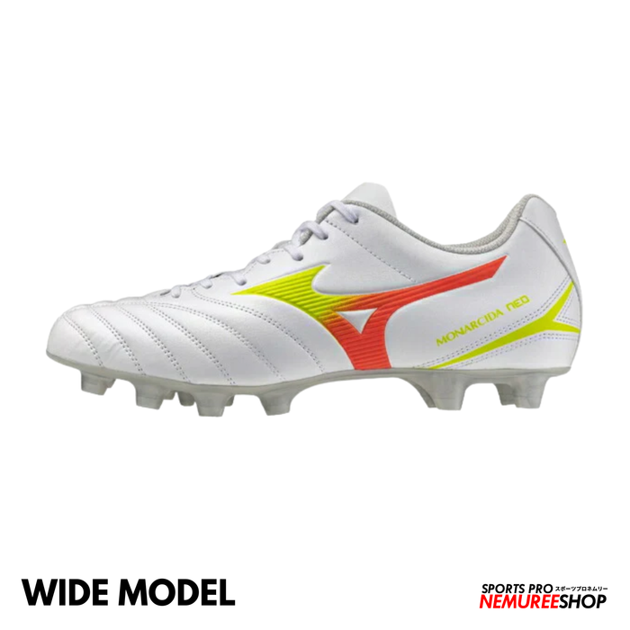 MIZUNO Football Shoes MONARCIDA NEO 3 SELECT WIDE (WHITE/EVENING PRIMROSE/LAVA ORANGE)