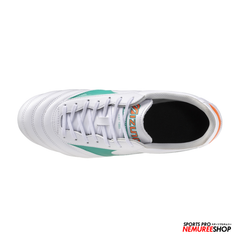 MIZUNO Football Shoes MORELIA 2 CLUB (WHITE/ARCADIA/LAVA ORANGE)